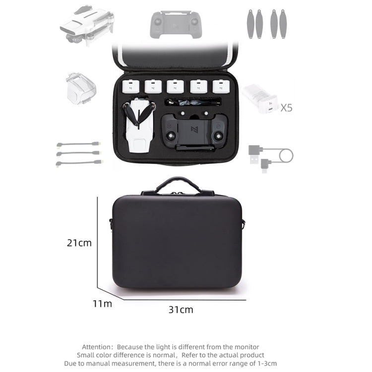 Portable Single Shoulder Storage Travel Carrying Cover Case Box with Baffle Separator for FIMI X8 mini(Black + Black Liner) - DJI & GoPro Accessories by buy2fix | Online Shopping UK | buy2fix