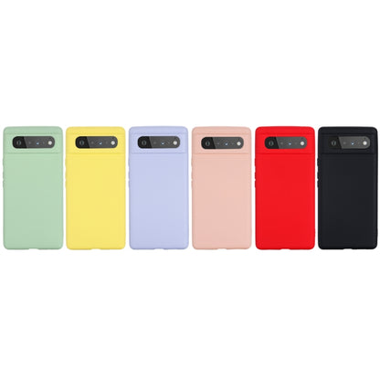 For Google Pixel 6 Pure Color Liquid Silicone Shockproof Full Coverage Case(Green) - Google Cases by buy2fix | Online Shopping UK | buy2fix