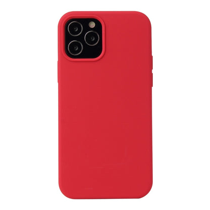 For iPhone 13 mini Solid Color Liquid Silicone Shockproof Protective Case (Carmine) - iPhone 13 mini Cases by buy2fix | Online Shopping UK | buy2fix