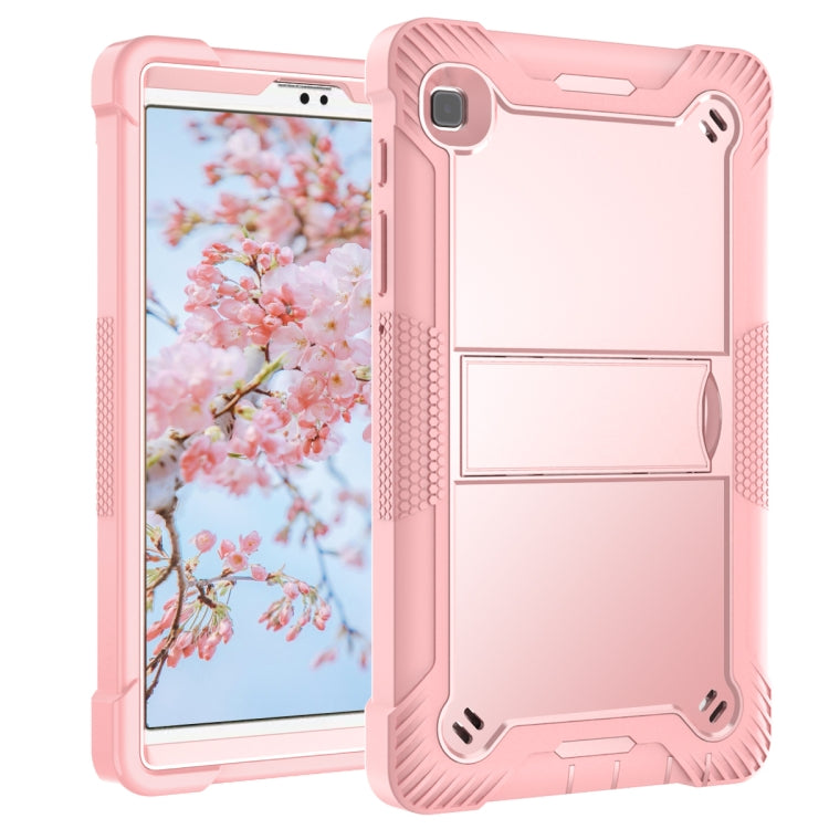 For Samsung Galaxy Tab A7 Lite T225/T220 Silicone + PC Shockproof Protective Case with Holder(Rose Gold) - Tab A7 Lite T220 / T225 by buy2fix | Online Shopping UK | buy2fix