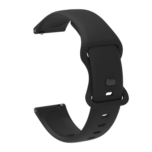 20mm For Amazfit GTS 2e Butterfly Buckle Silicone Watch Band(Black) - Watch Bands by buy2fix | Online Shopping UK | buy2fix