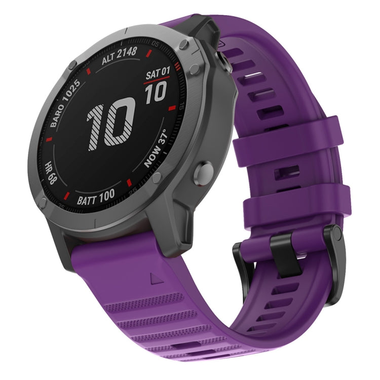 For Garmin Fenix 7X / 6X 26mm Smart Watch Quick Release Silicon Watch Band(Purple) - Watch Bands by buy2fix | Online Shopping UK | buy2fix