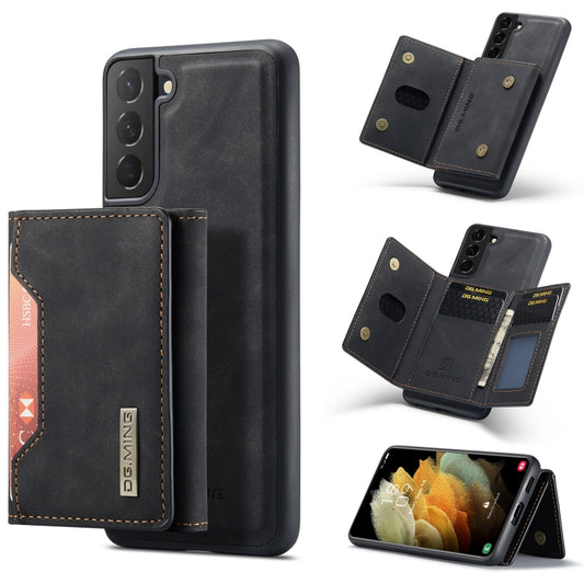 For Samsung Galaxy S21 FE DG.MING M2 Series 3-Fold Multi Card Bag Back Cover Shockproof Case with Wallet & Holder Function(Black) - Galaxy Phone Cases by DG.MING | Online Shopping UK | buy2fix
