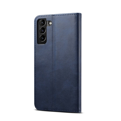 For Samsung Galaxy S21 FE GUSSIM Business Style Horizontal Flip Leather Case with Holder & Card Slots & Wallet(Blue) - Galaxy Phone Cases by GUSSIM | Online Shopping UK | buy2fix