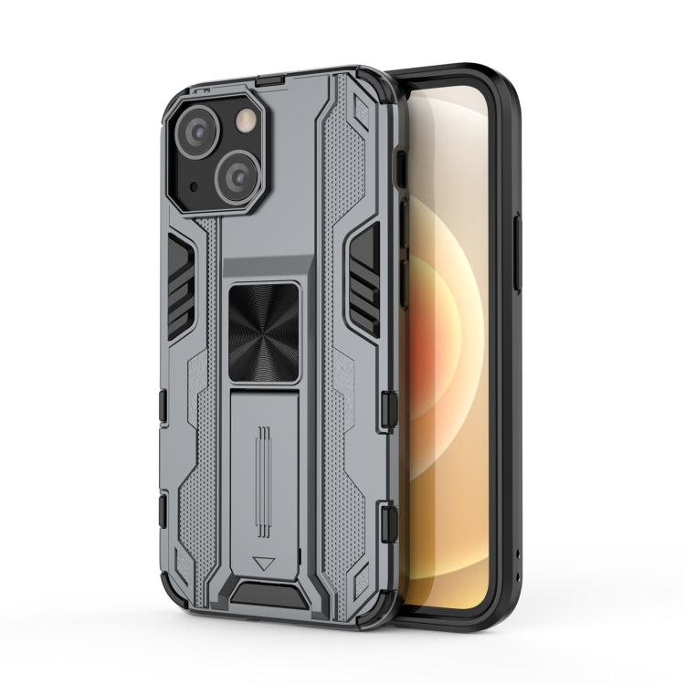 For iPhone 13 mini Supersonic PC + TPU Shock-proof Protective Case with Holder (Grey) - iPhone 13 mini Cases by buy2fix | Online Shopping UK | buy2fix