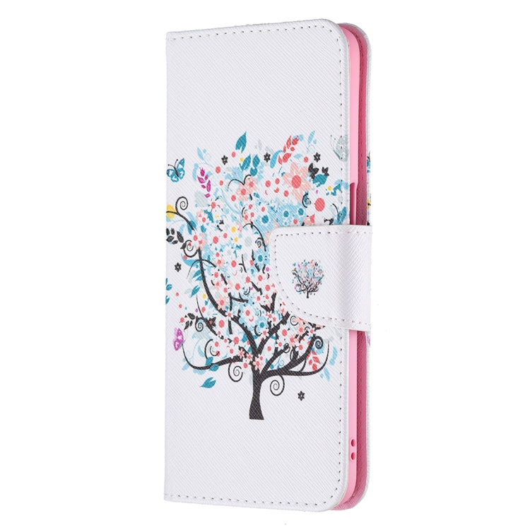 For OPPO A74 / A93 / A54 5G Colored Drawing Pattern Horizontal Flip Leather Case with Holder & Card Slots & Wallet(Tree) - OPPO & vivo Accessories by buy2fix | Online Shopping UK | buy2fix