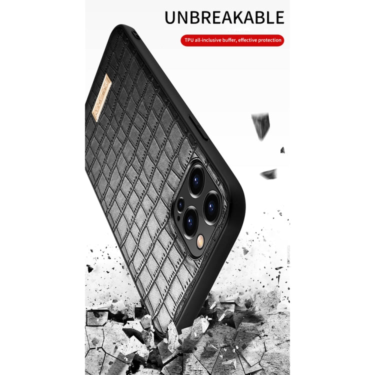 For iPhone 13 Pro SULADA Crocodile Texture TPU Protective Case (Black) - iPhone 13 Pro Cases by SULADA | Online Shopping UK | buy2fix