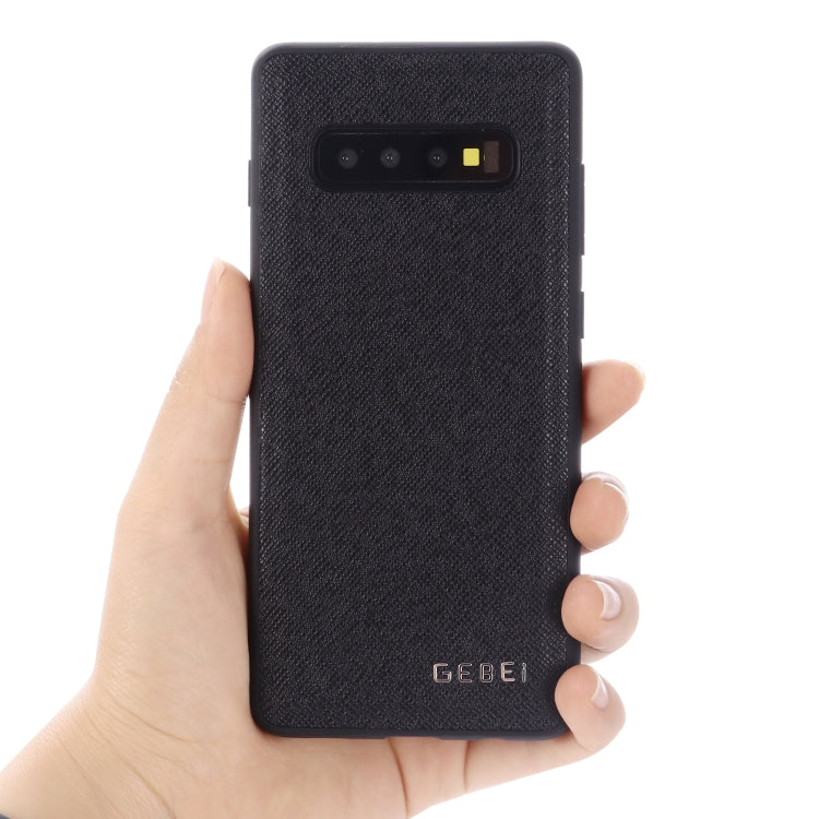 For Galaxy S10+ GEBEI Full-coverage Shockproof Leather Protective Case(Brown) - Galaxy Phone Cases by GEBEI | Online Shopping UK | buy2fix