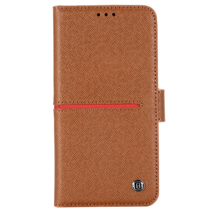 For iPhone 11 Pro GEBEI Top-grain Leather Horizontal Flip Protective Case with Holder & Card Slots & Wallet & Photo Frame(Brown) - iPhone 11 Pro Cases by GEBEI | Online Shopping UK | buy2fix