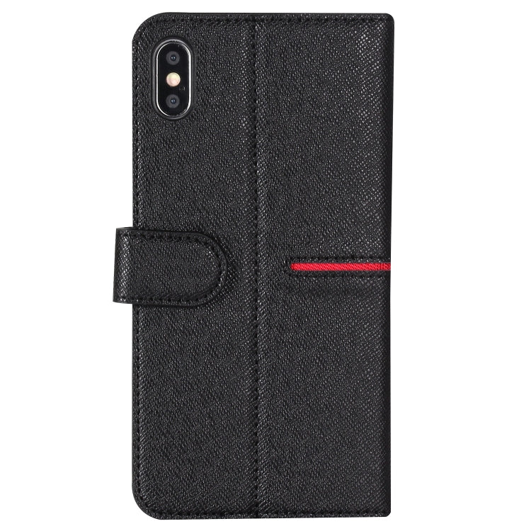 For iPhone XS / X GEBEI Top-grain Leather Horizontal Flip Protective Case with Holder & Card Slots & Wallet & Photo Frame(Black) - More iPhone Cases by GEBEI | Online Shopping UK | buy2fix