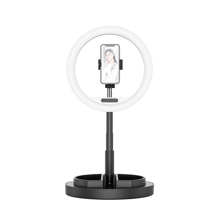 JM01 11 inch Single Position Fill Light Beauty Selfie Desktop Bracket Live Broadcast Integrated Floor LED Light(Black) - Consumer Electronics by buy2fix | Online Shopping UK | buy2fix