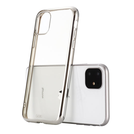 For iPhone 11 GEBEI Plating TPU Shockproof Protective Case(Silver) - iPhone 11 Cases by GEBEI | Online Shopping UK | buy2fix