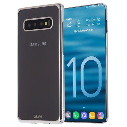 For Galaxy S10e GEBEI Shockproof  Plating PC Protective Case(Silver) - Galaxy Phone Cases by GEBEI | Online Shopping UK | buy2fix