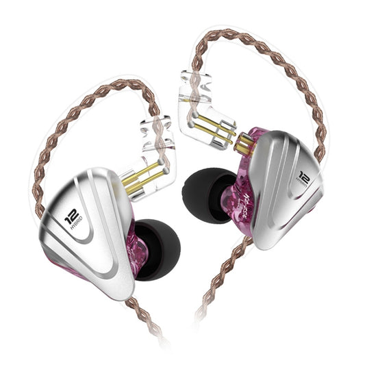 KZ ZSX 12-unit Ring Iron Metal Gaming In-ear Wired Earphone, Standard Version(Purple) - In Ear Wired Earphone by KZ | Online Shopping UK | buy2fix