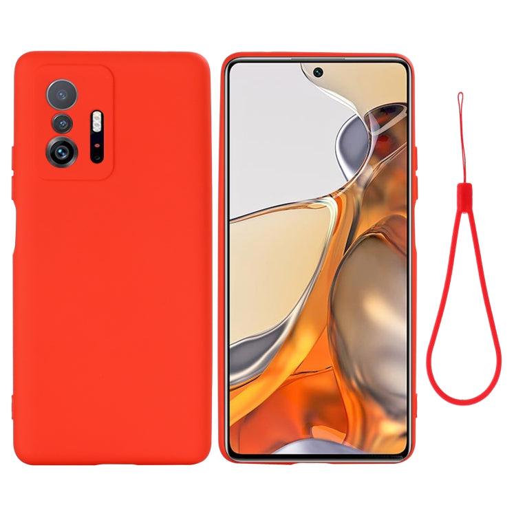 For Xiaomi 11T 5G Solid Color Liquid Silicone Dropproof Full Coverage Protective Case(Red) - Xiaomi Accessories by buy2fix | Online Shopping UK | buy2fix