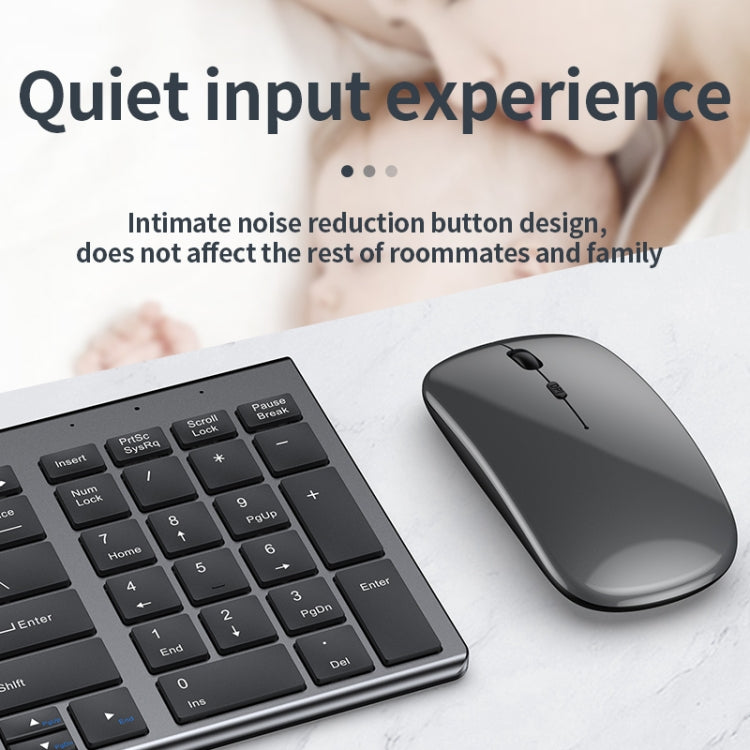 109 Three-mode Wireless Bluetooth Keyboard Mouse Set(Black) -  by buy2fix | Online Shopping UK | buy2fix