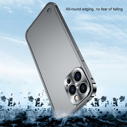 For iPhone 13 Metal Frame Frosted PC Shockproof Phone Case(Ocean Blue) - Apple Accessories by buy2fix | Online Shopping UK | buy2fix