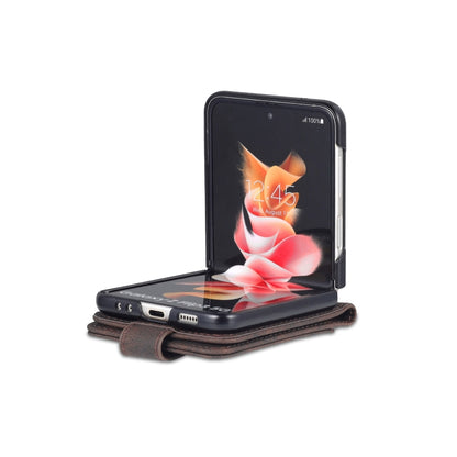 For Samsung Galaxy Z Flip3 5G AZNS Dream II Skin Feel PU+TPU Horizontal Flip PU Phone Case(Coffee) - Samsung Accessories by GKK | Online Shopping UK | buy2fix