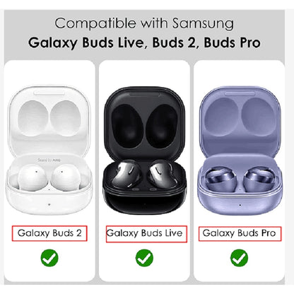 For Samsung Galaxy Buds Live / Buds 2 / Buds Pro / Buds 2 Pro Thunder Battlegear Anti-fall Earphones Protective Case with Switch (White) - Samsung Earphone Case by buy2fix | Online Shopping UK | buy2fix