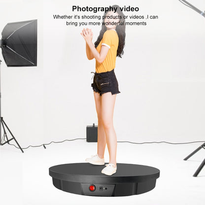 52cm Remote Control Electric Rotating Turntable Display Stand Video Shooting Props Turntable, Plug-in Power, Power Plug:UK Plug(Black) - Camera Accessories by buy2fix | Online Shopping UK | buy2fix