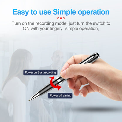 Q96 Intelligent HD Digital Noise Reduction Recording Pen, Capacity:16GB(Black) - Security by buy2fix | Online Shopping UK | buy2fix