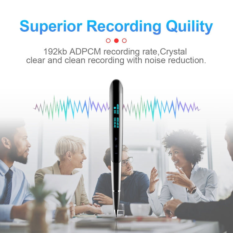 Q9 AI Intelligent High-definition Noise Reduction Conference Recording Pen Voice Control Recorder, Capacity:32GB(Black) - Security by buy2fix | Online Shopping UK | buy2fix