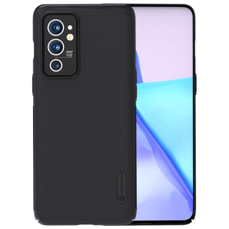 For OnePlus 9RT 5G NILLKIN Frosted Concave-convex Texture PC Phone Case(Black) - OnePlus Cases by NILLKIN | Online Shopping UK | buy2fix