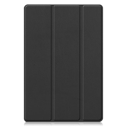 For Samsung Galaxy Tab A8 2021 Three-folding Holder Custer Texture Leather Tablet Case(Black) - Samsung Accessories by buy2fix | Online Shopping UK | buy2fix