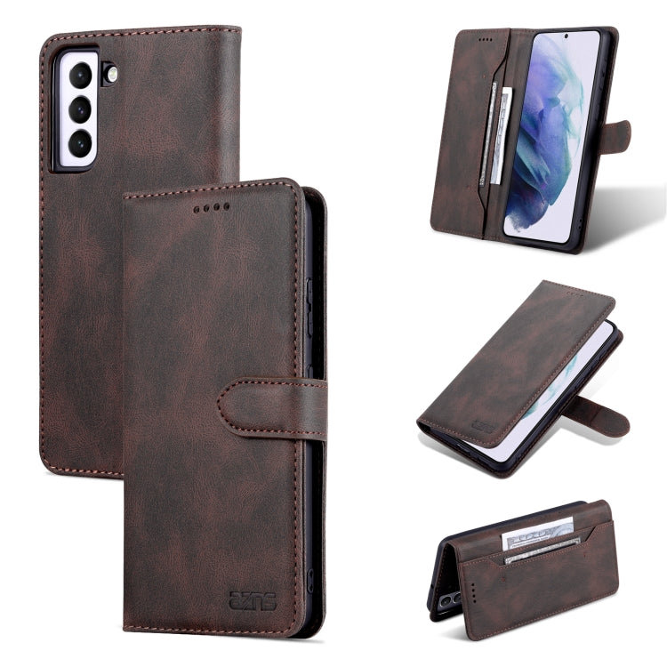 For Samsung Galaxy S22+ 5G AZNS Dream II Skin Feel Horizontal Flip Leather Case(Coffee) - Galaxy S22+ 5G Cases by AZNS | Online Shopping UK | buy2fix