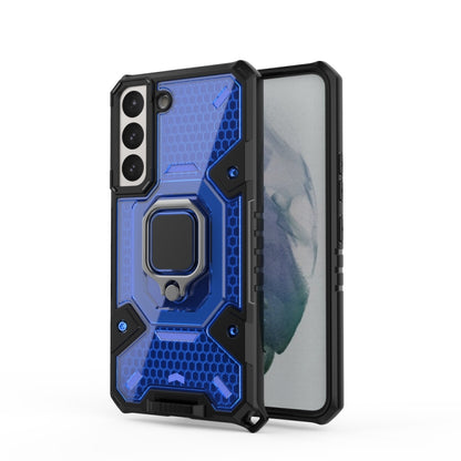 For Samsung Galaxy S22 5G Space PC+TPU Ring Holder Protective Phone Case(Blue) - Galaxy S22 5G Cases by buy2fix | Online Shopping UK | buy2fix