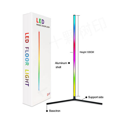 LED Symphony RGB Atmosphere Floor Light with Remote Control, Length:1.2m -  by buy2fix | Online Shopping UK | buy2fix