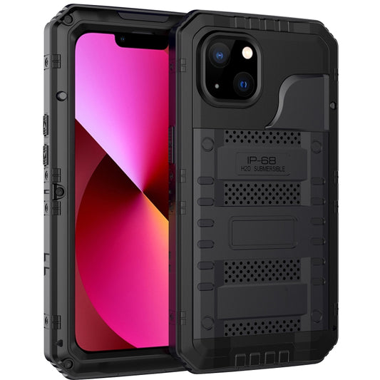 For iPhone 13 Shockproof Waterproof Dustproof Metal + Silicone Phone Case with Screen Protector(Black) - iPhone 13 Cases by buy2fix | Online Shopping UK | buy2fix