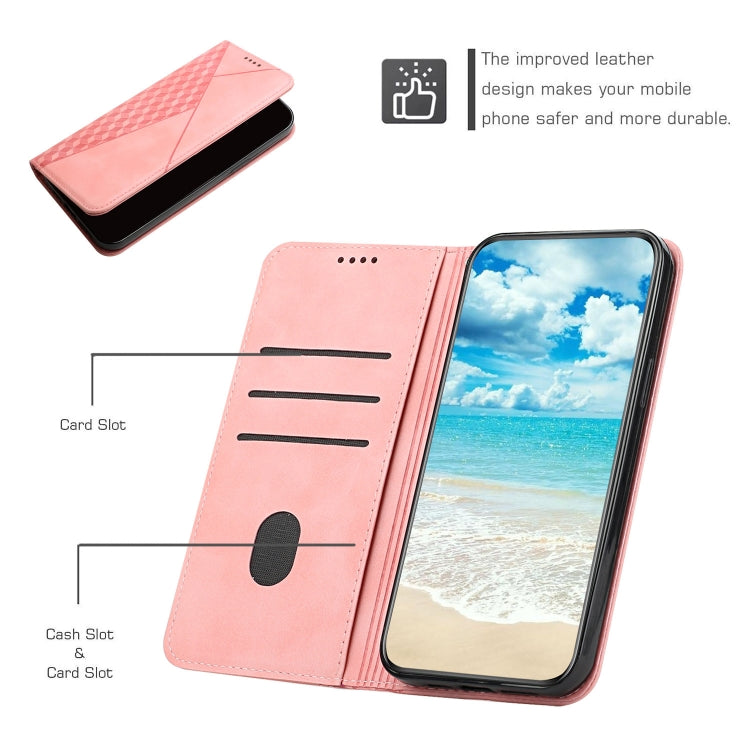 For Motorola Edge 20 Pro Skin Feel Magnetic Leather Phone Case(Rose Gold) - Motorola Cases by buy2fix | Online Shopping UK | buy2fix