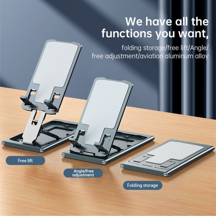 R-JUST HZ16 Slim Phone Desktop Holder(Silver) - Desktop Holder by R-JUST | Online Shopping UK | buy2fix