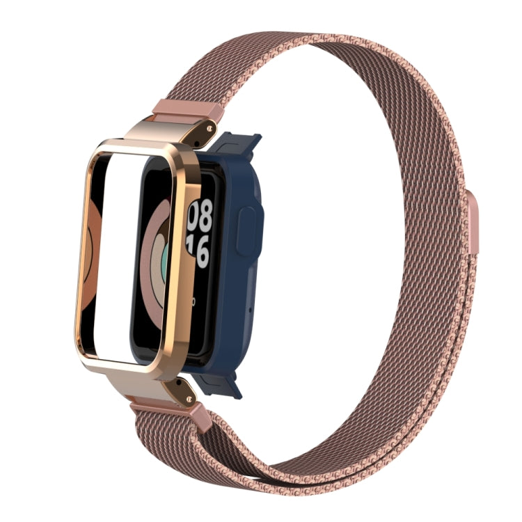 For Xiaomi Mi Watch Lite / Redmi Watch Milanese Magnetic Metal Watchband(Rose Red) - Smart Wear by buy2fix | Online Shopping UK | buy2fix