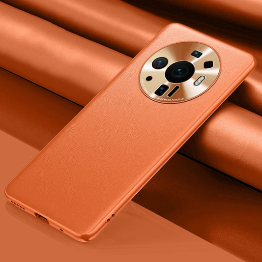 For Xiaomi Mi 12 Ultra 5G Plain Skin Leather Phone Case(Orange) - Xiaomi Cases by GKK | Online Shopping UK | buy2fix