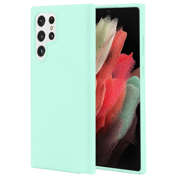 For Samsung Galaxy S22 Ultra 5G GOOSPERY SOFT FEELING Liquid TPU Soft Case(Mint Green) - Samsung Accessories by GOOSPERY | Online Shopping UK | buy2fix