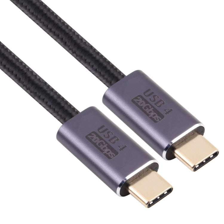 20Gbps USB 4 USB-C / Type-C Male to USB-C / Type-C Male Braided Data Cable, Cable Length:2m(Black) - Computer & Networking by buy2fix | Online Shopping UK | buy2fix