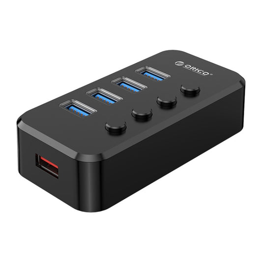 ORICO SWU3-4A 4 Ports USB 3.0 HUB(Black) - USB HUB by ORICO | Online Shopping UK | buy2fix