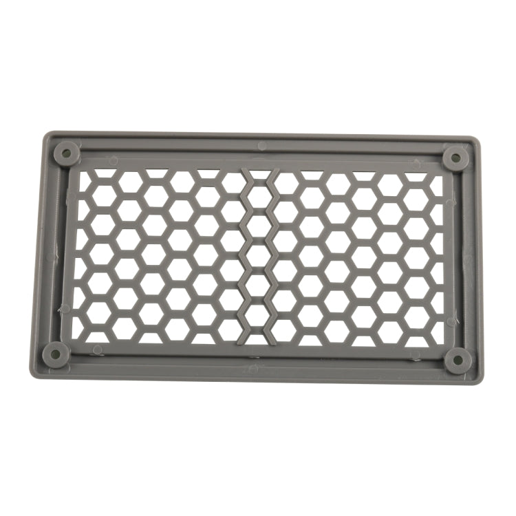 A6791 198x114mm RV / Bus Hexagon Pattern Air Inlet Panel with Screws(Grey) - In Car by buy2fix | Online Shopping UK | buy2fix