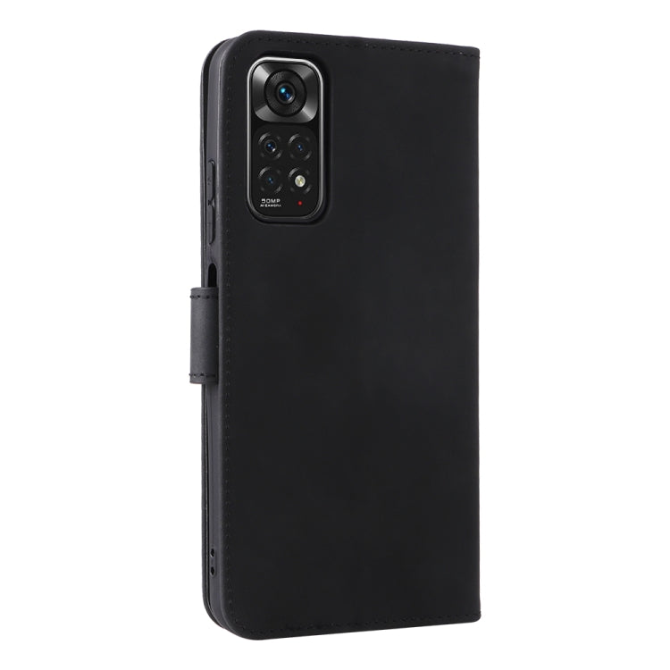 For Xiaomi Redmi Note 11 / Note 11S Global Skin Feel Magnetic Buckle Leather Phone Case(Black) - Xiaomi Accessories by buy2fix | Online Shopping UK | buy2fix