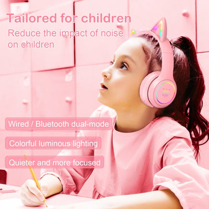 ONIKUMA B90 RGB Lighting Wireless Bluetooth Headphone (Pink) - Multimedia Headset by ONIKUMA | Online Shopping UK | buy2fix