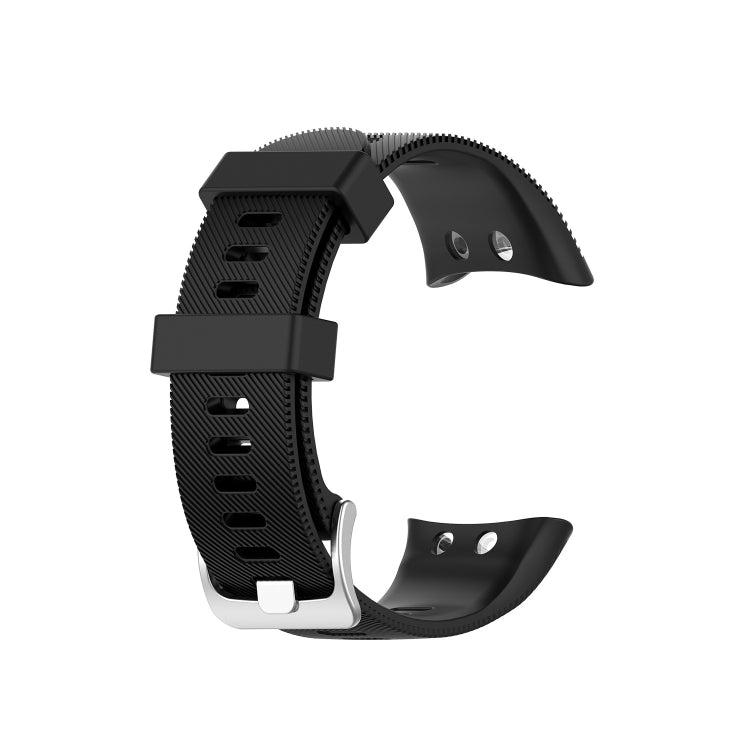 For Garmin Forerunner 45 & 45S Silicone Watch Band(Black) - Smart Wear by buy2fix | Online Shopping UK | buy2fix