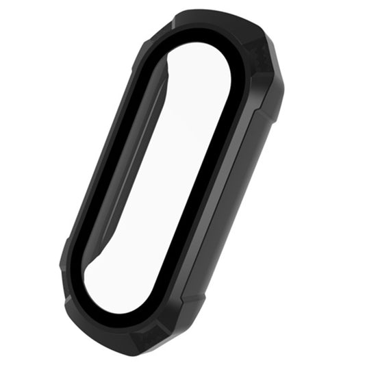 For Xiaomi Mi Band 6 / 5 / 4 / 3 PC + Tempered Glass Watch Case(Black) - Smart Wear by buy2fix | Online Shopping UK | buy2fix