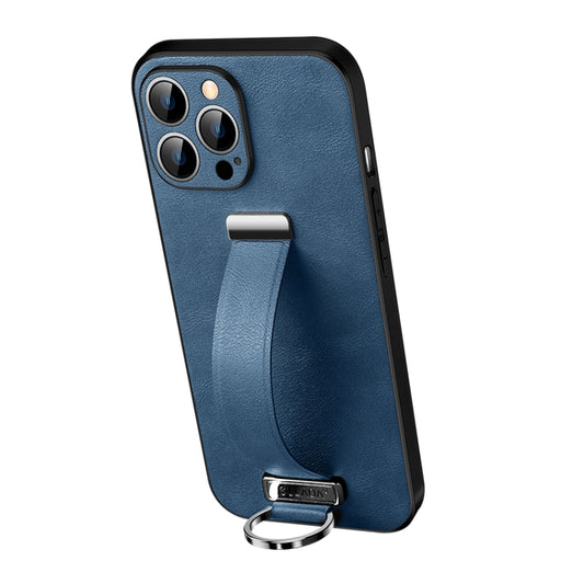 For iPhone 12 Pro Max SULADA Cool Series PC + Leather Texture Skin Feel Shockproof Phone Case (Blue) - iPhone 12 Pro Max Cases by SULADA | Online Shopping UK | buy2fix