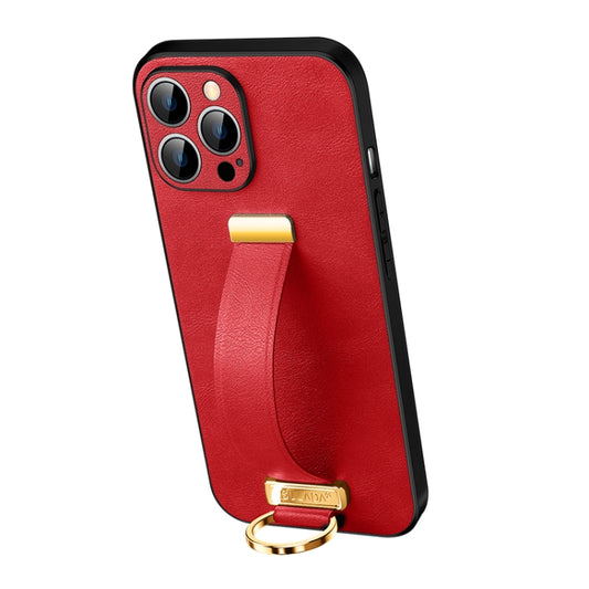 For iPhone 13 Pro SULADA Cool Series PC + Leather Texture Skin Feel Shockproof Phone Case  (Red) - iPhone 13 Pro Cases by SULADA | Online Shopping UK | buy2fix