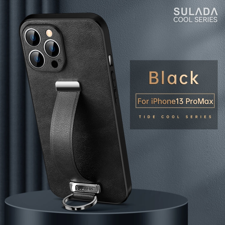 For iPhone 13 Pro Max  SULADA Cool Series PC + Leather Texture Skin Feel Shockproof Phone Case(Black) - iPhone 13 Pro Max Cases by SULADA | Online Shopping UK | buy2fix
