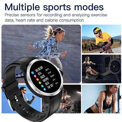 X3 1.3 inch TFT Color Screen Chest Belt Smart Watch, Support ECG/Heart Rate Monitoring, Style:Red Silicone Watch Band(Black) - Smart Wear by buy2fix | Online Shopping UK | buy2fix