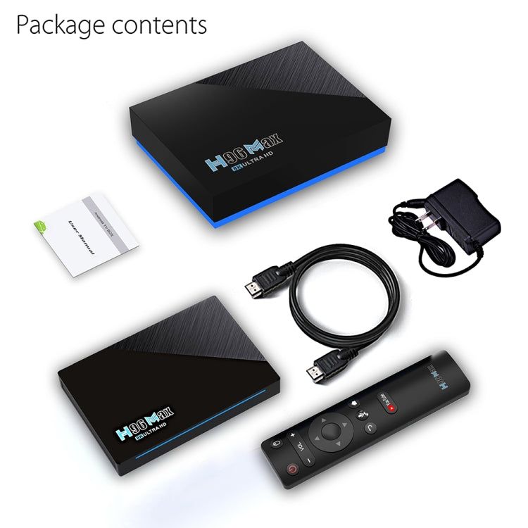 H96 Max 8GB+128GB 8K Smart TV BOX Android 11.0 Media Player with Remote Control, Plug Type:EU Plug - Consumer Electronics by buy2fix | Online Shopping UK | buy2fix