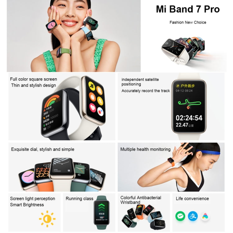 Original Xiaomi Mi Band 7 Pro Smart Watch, 1.64 inch AMOLED Screen, Support Blood Oxygen Monitoring / 117 Sport Modes(Black) - Wearable Devices by Xiaomi | Online Shopping UK | buy2fix